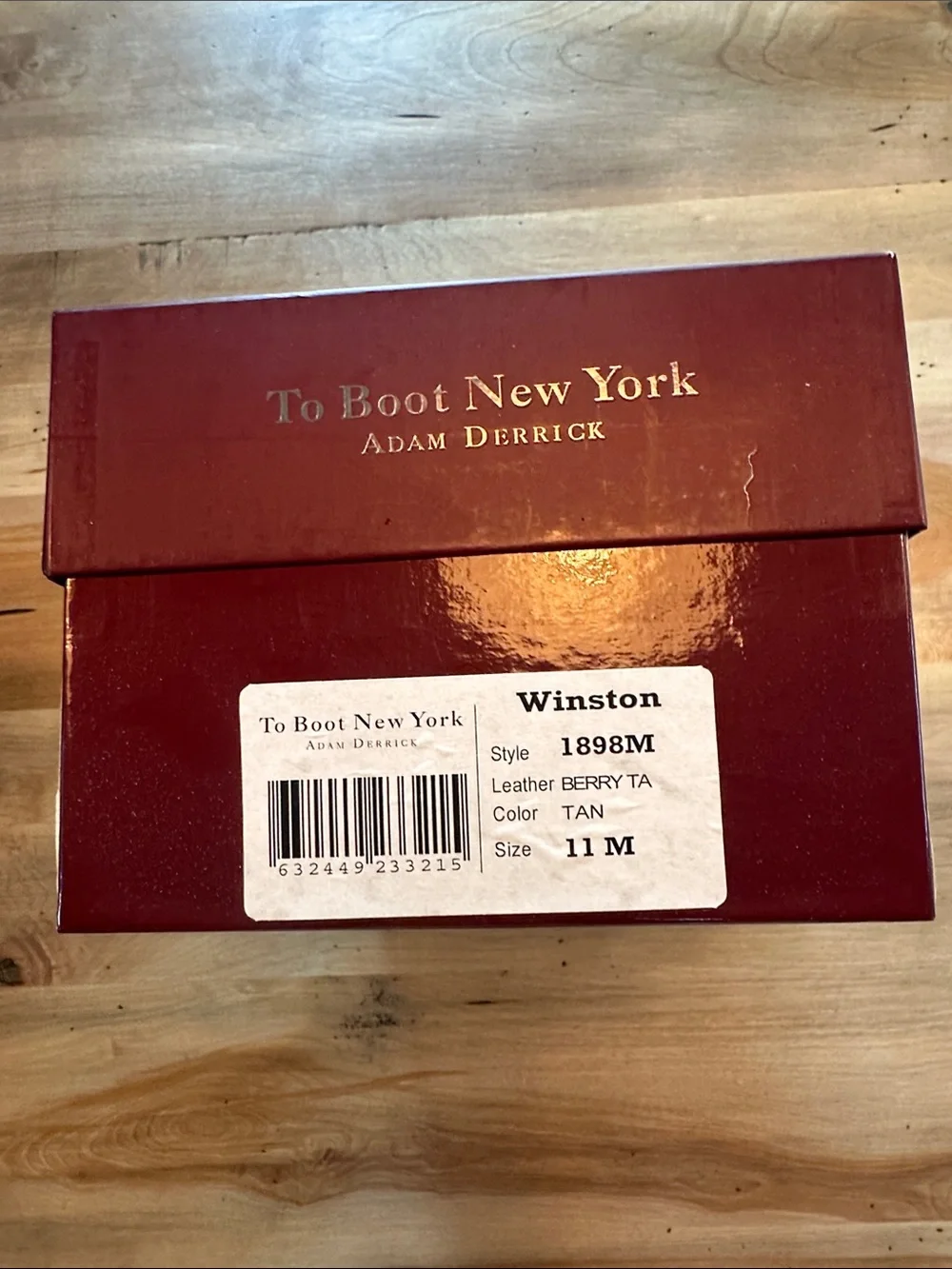 To Boot Men's Berry Tan Leather Dress Shoe